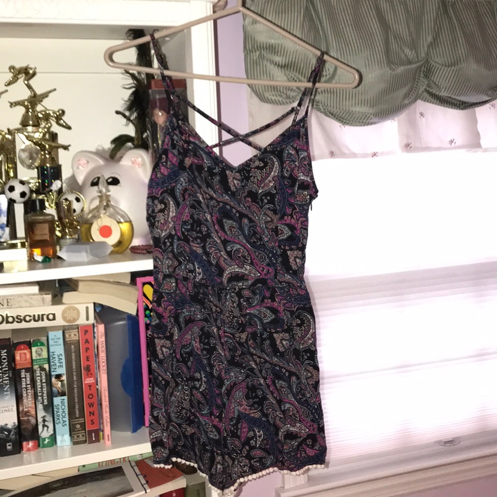 paisley patterned romper